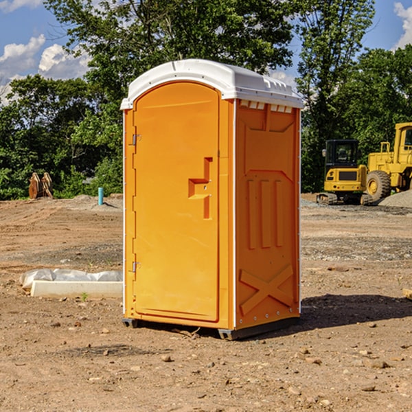 how do you dispose of waste after the portable restrooms have been emptied in East Finley